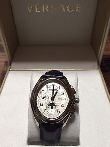 Versace V-Master Uomo NUOVO Cinturino Coccodrillo, Crono Automatico, Fasi Lunari