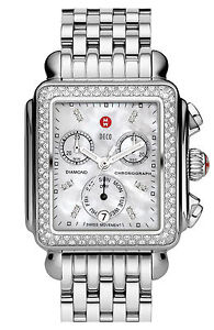 Michele Deco Diamond Classic in Stainless Steel MOP Dial MWW06A000028