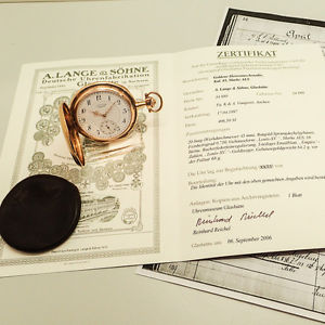 A. LANGE & SÖHNE 18K GOLD SAVONETTE TASCHENUHR LOUIS XV 55mm 115g ZERTIFIKAT