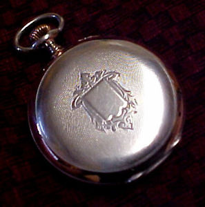 EXCEPTIONAL ISELY-GIRARD Le LOCLE .800 SILVER & 14K ROSE GOLD SWISS POCKET WATCH