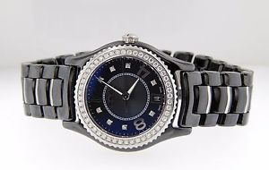 EBEL X-1 Black Ceramic Ladies Watch w/ Diamond Bezel 1216156