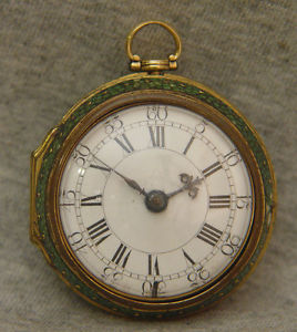 excellent 18th century london gold verge fusee ~ shagreen case