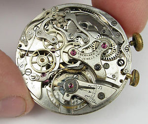 Vintage EBERHARD & Cº, EXTRA - FORT, chronograph movement, one pusher, very fine