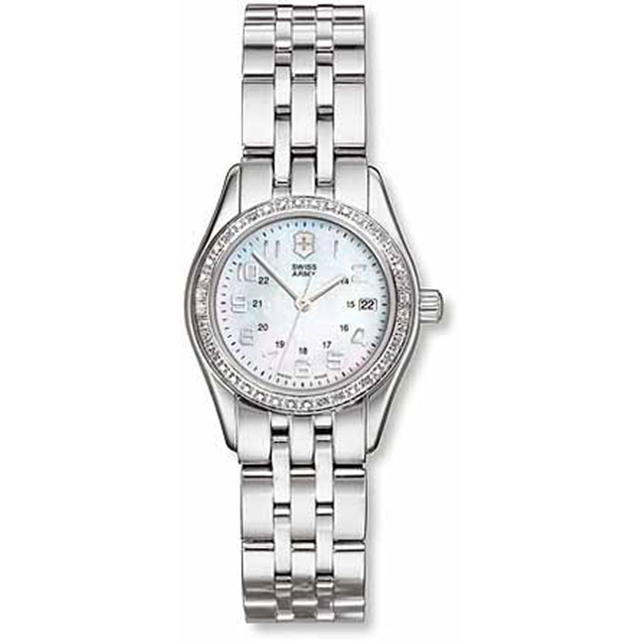 Victorinox 24831 Womens Mop Dial Analog Quartz Watch with Stainless Steel Strap
