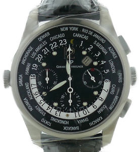 NEW Mens Girard Perregaux World Time Chronograph 4980 Titanium Automatic Watch