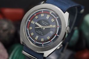 Vintage WALTHAM LIP Ski-Nautic Super Compressor Electrodyne Steel Diver Watch
