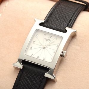 Authentic HERMES SS H Watch Watches HH1.210 unused From Japan