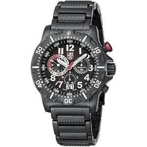 Luminox 8362.RP Mens Black Dial Quartz Watch with Stainless Steel Strap