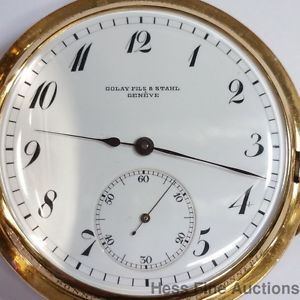 Golay Fils 18k Gold Rare CloK Watch Repeater GrandE Sonnerie Antique Pocket LOOK