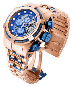 Invicta Bolt 16676 Mens 53mm Rose Gold, Blue Automatic Watch - 16676