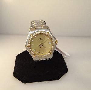 EBEL 1911 18K GOLD AND STAINLESS DIAMOND MEN'S WATCH 1187917 NEW $10,300 RETAIL!
