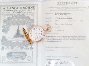A.Lange and Sohne Original 14K pure Gold Hunter pocket watch No 174