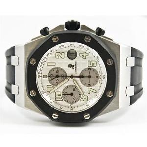 Audemars Piguet 44mm Steel Case Rubber Clad Automatic Chronograph Watch