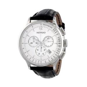 Movado Mens 42mm Chronograph Bla
