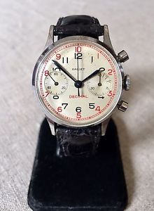 Vintage Gallet MultiChron DECIMAL Chronograph Wristwatch 1950s - Rare