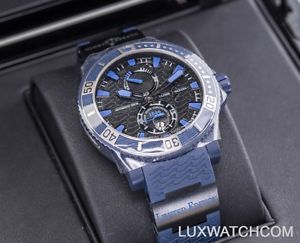 ULYSSE NARDIN MAXI MARINE DIVER BLUE SEA 263-97LE-3C MENS WATCH