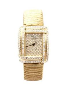 Vintage 18k Yellow Gold Henry Dunay Diamond Jewelry Watch 2.70cttw