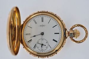 Elgin 14K Amazing Hunting Case Pocket Watch "Runs"