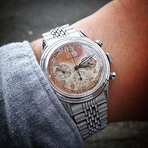 Vintage MOVADO M95 Chronograph, Stainless Steel FB (Borgel) case, Tropical Dial