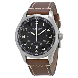 Victorinox Swiss Army Men's 241507 Air Boss Black Dial Brown Strap Watch