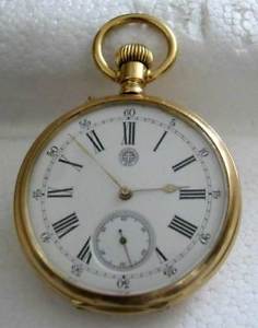 HUMBERT-RAMUZ&Co 18K YELLOW GOLD POCKET WATCH 102.2 GRA