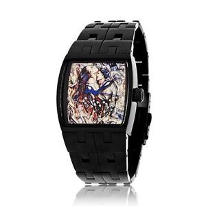 ARTISTRY IN TIME TWISTED LOVE WOMEN’S WATCH NEW BOX BLACK STEEL HARDCORE HCW NWT