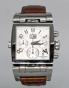 De Grisogono Stainless Steel Instrumento Doppio Time Zone Chronograph Wristwatch