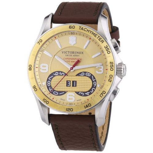 Victorinox Men's 241617 Chrono Classic Brown Stainless Steel Watch