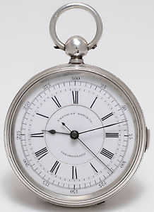 Ultra Rare Antique Stirling Silver WALTHAM CHRONOGRAPH Pocket Watch - 1879