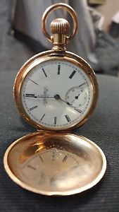 14K Solid Gold Antique 1890-1899 RARE Elgin Double Hunter Pocket Watch 61 grams