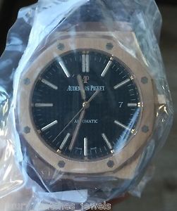 AUDEMARS PIGUET ROYAL OAK 41MM 18K ROSE GOLD BLACK DIAL REF 15400OR.OO.D002CR.01