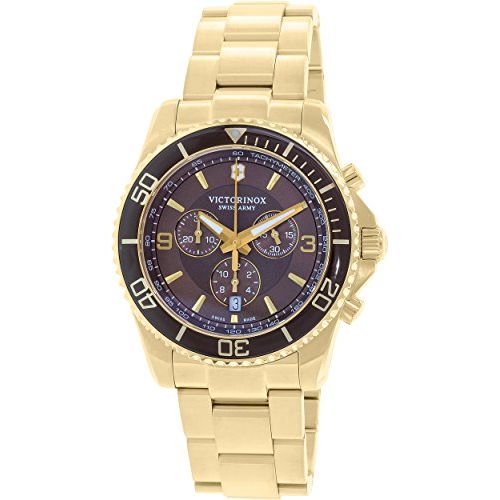 Victorinox Swiss Army Men's Maverick 241691 Gold Stainless-Steel Swiss Quartz Wa