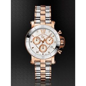X73104M1S GUESS Women's GC Femme Silver and Rose Gold-Tone with Diamonds Timepie