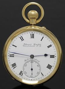 NZ Retailed 18ct Gold 19 Jewel ROTHERHAMS Pocket Watch - London 1911