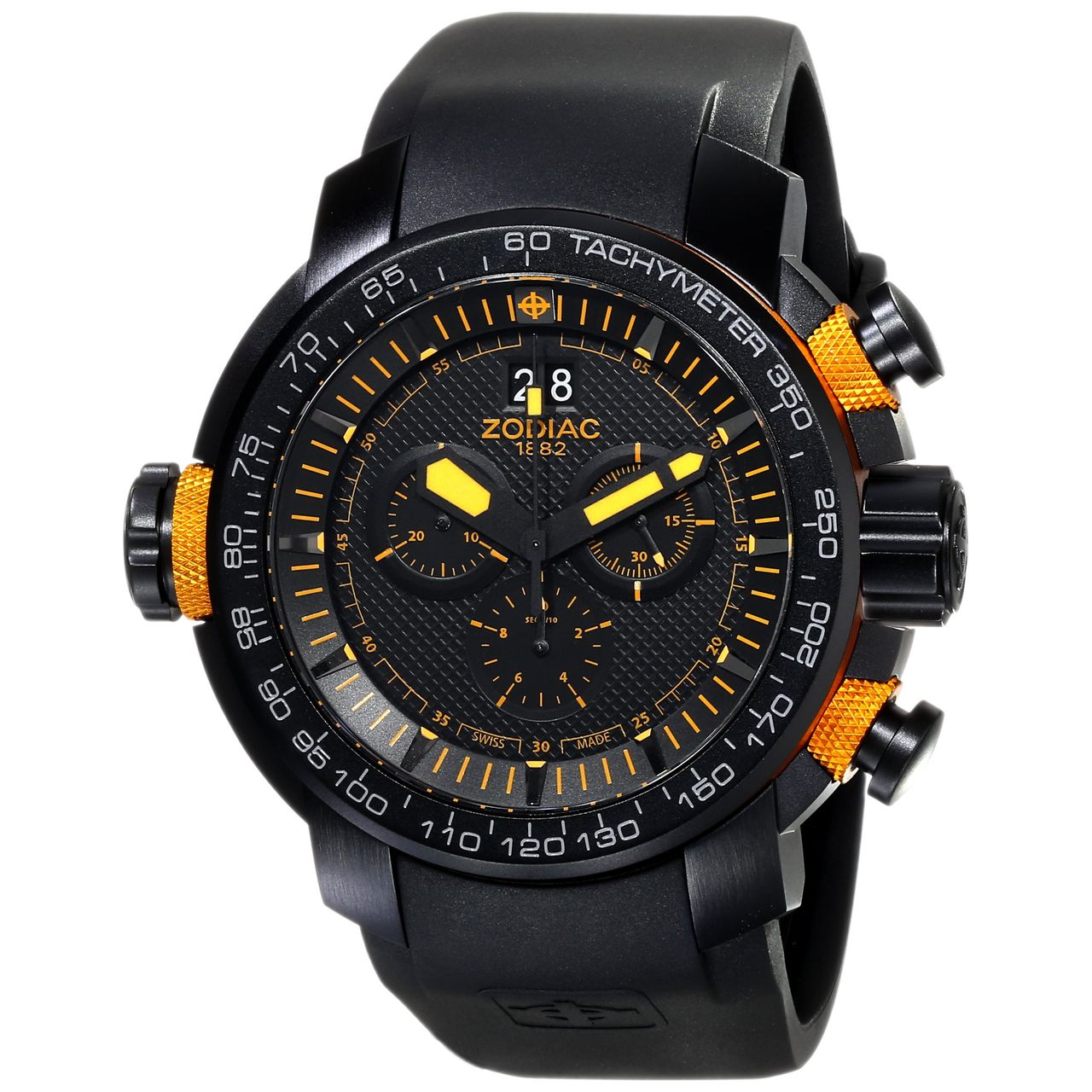 Zodiac ZMX Men's ZO8558 Special Ops Stainless Steel Watch with Black Rubber Band