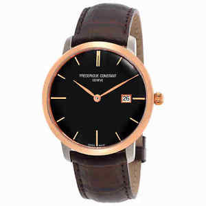 Frederique Constant Slimline Black Dial Mens Watch 306G4STZ9