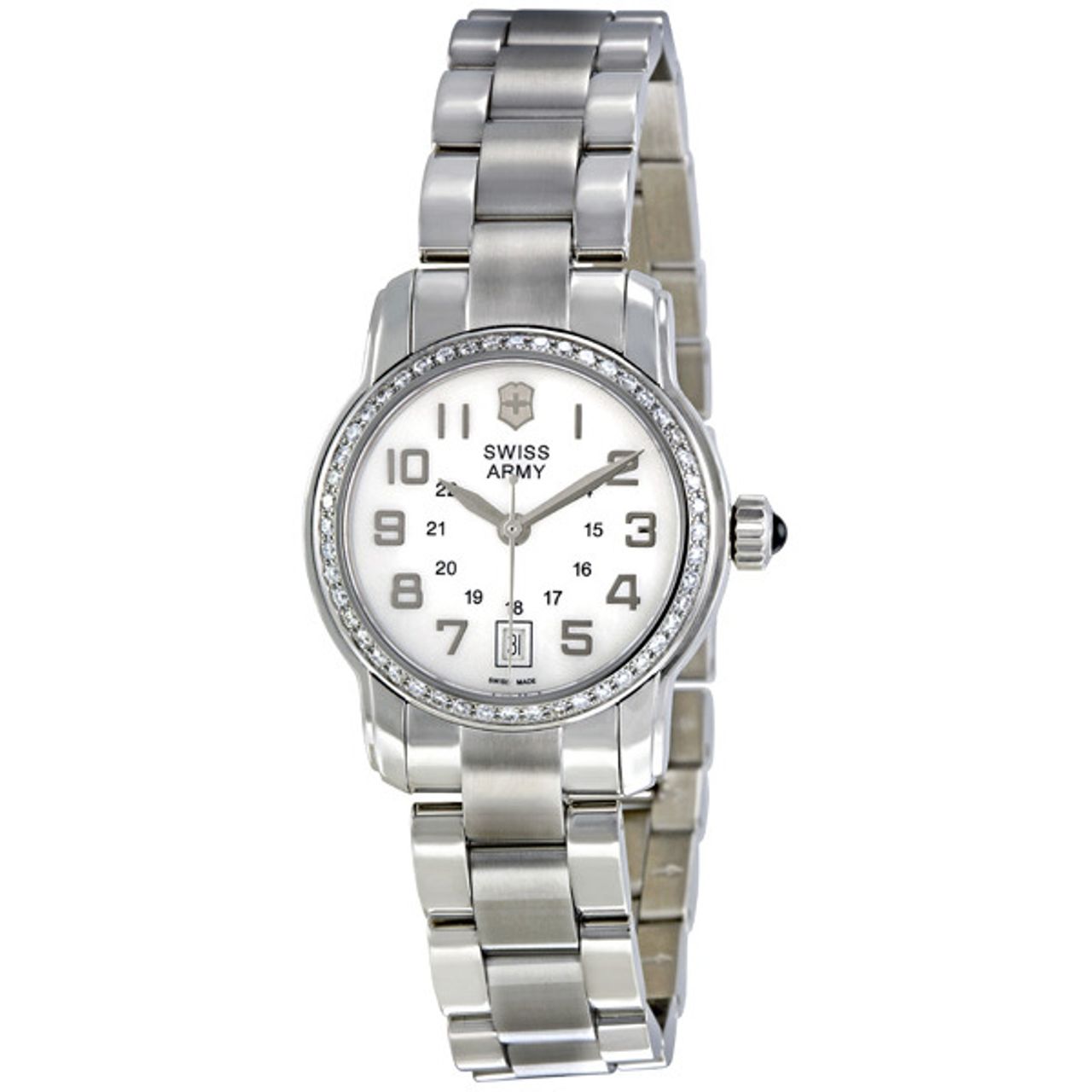 Victorinox 241057 Womens Mop Dial Analog Quartz Watch with Stainless Steel Strap