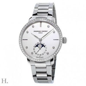Frederique Constant Slimline Moonphase StainlessSteel Automatic Mens Watch FC-70