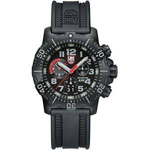 Luminox 4241 Mens Black Dial Watch with Rubber Strap