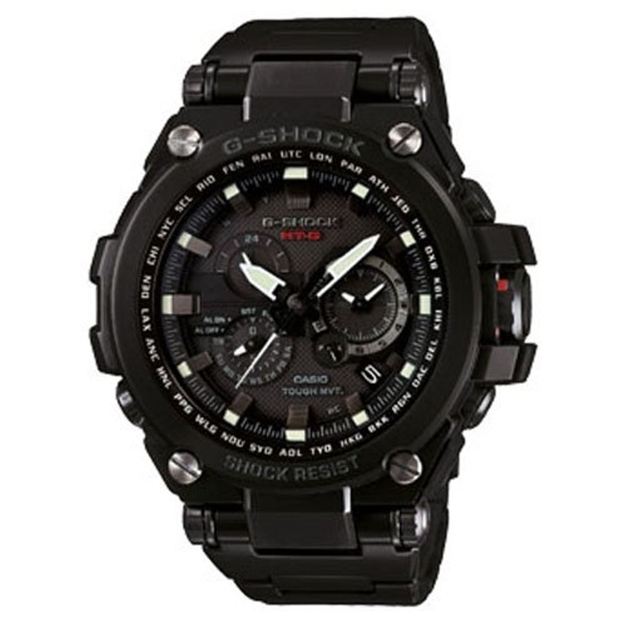 Casio MTG-S1000BD-1A Mens Black Dial Analog Watch with Resin Strap