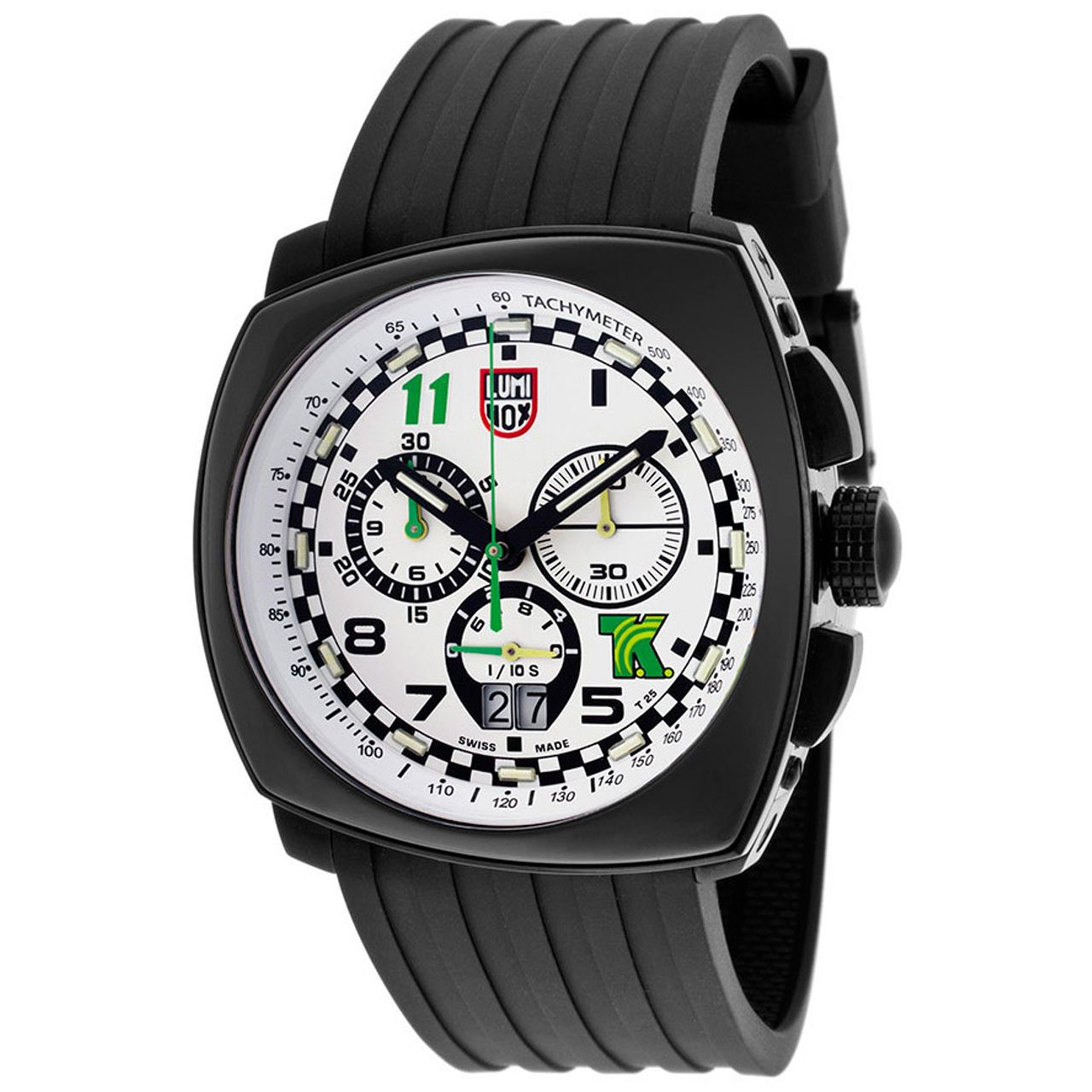 Luminox 1147 Mens White Dial Analog Quartz Watch with Rubber Strap
