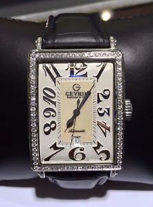 Gevril Glamour Black Leather Band Diamond Women's Watch 6206NL