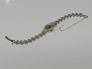 Vintage Hamilton 14k White Gold 64 Diamond Lady's Watch