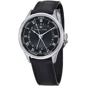 Maurice Lacroix MP6507-SS001-310 Mens Black Dial Analog Automatic Watch