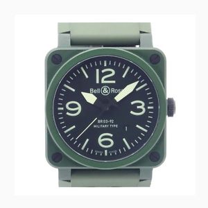Auth Bell&Ross BR 03-92 military ceramic Men's Automatic Ceramic&Rubber 193790