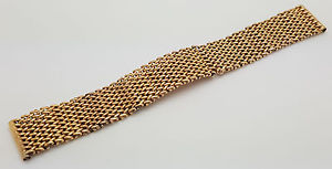 VINTAGE 18K PINK GOLD WATCH BRACELET 18MM FIT ALL MAJOR BRANDS
