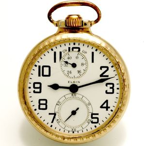 16 SIZE 21 JEWEL ELGIN BW RAYMOND RAILROAD POCKET WATCH | UP/DN INDICATOR CA1927