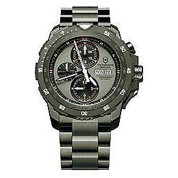 Victorinox Swiss Army Men's Automatic Chronograph Alpnach Black PVD Stainless St