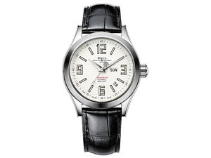 Ball Engineer II Arabic Chronometer Watch,  White, Crocodile, 40mm., Foldover