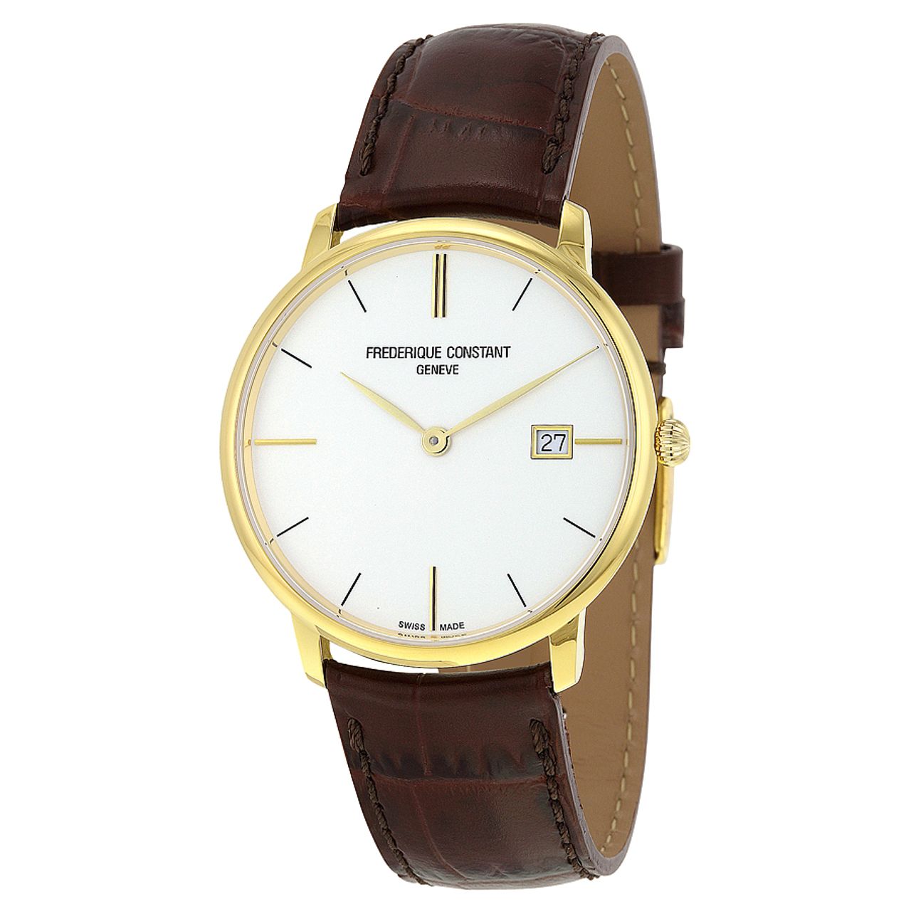 Frederique Constant FC-220V5S5 Mens Silver Dial Analog Quartz Watch